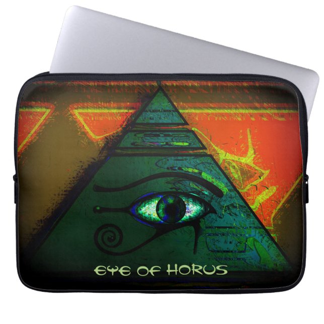 Mystical Egyptian Öga of Horus Laptop Sleeve (Framsidan)