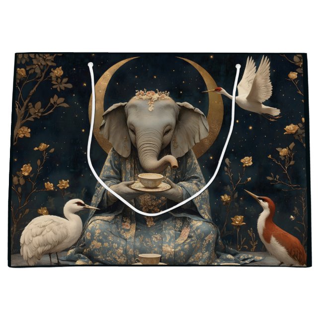 Mystical Elephant Tea Party under Måne (Framsidan)