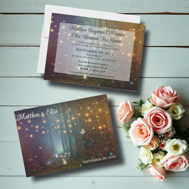Mystical Enchanted Forest Wedding-inbjudan Inbjudningar (Skapare uppladdad)