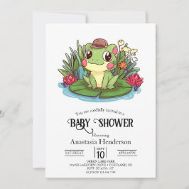 Mystical Enchanted Frog Baby Shower Inbjudningar