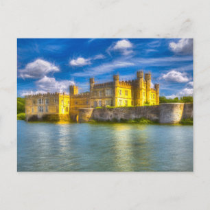 Mystical English Castle Art Helg Vykort