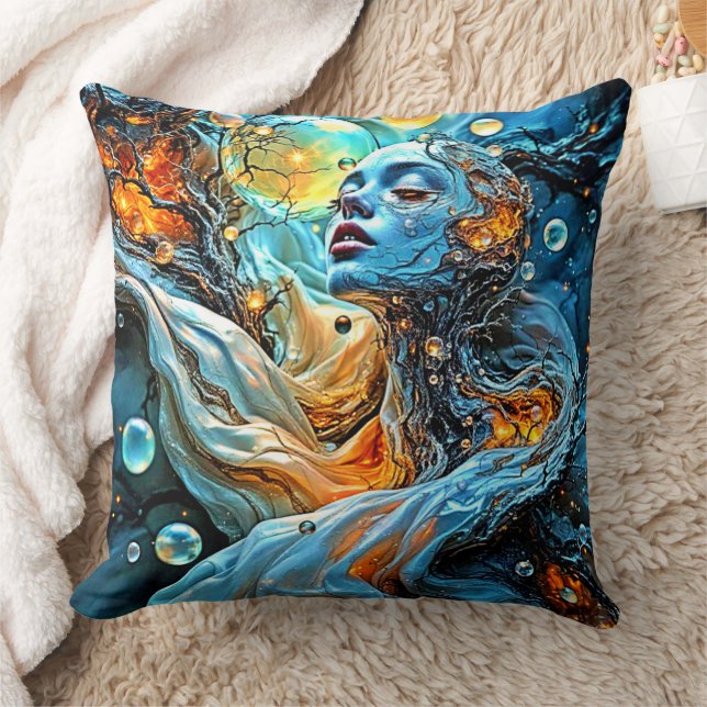 Mystical Etheral Serenity Art Kudde (Filt)