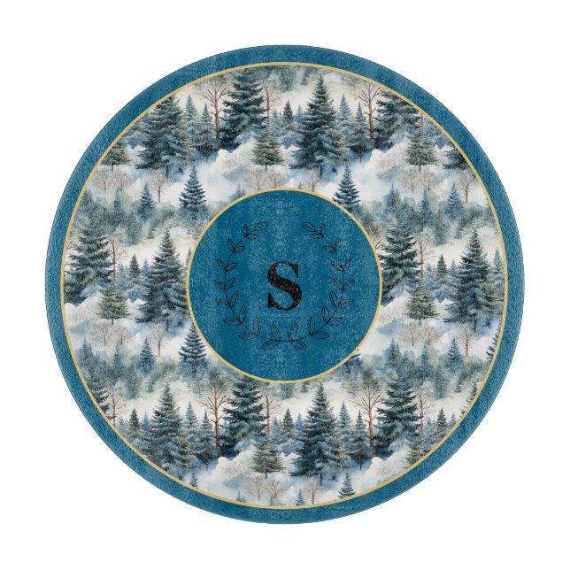 Mystical Evergreen Forest Cutting Board (Framsidan)