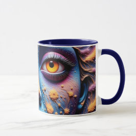 Mystical Face Art Can Cooler Mugg