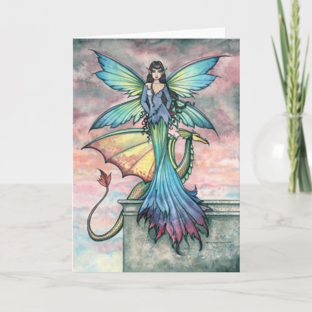 Mystical Fairy Dragon Card-skydd Kort (Framsida)
