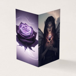 Mystical Fairy with Violet Ro | Tack för ditt kort