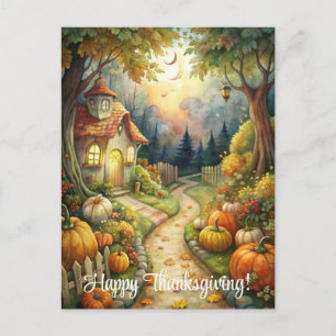 Mystical Fall Garden Happy thanksgiving Helg Vykort