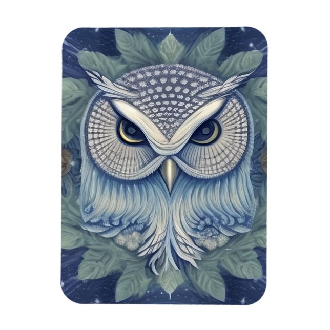 Mystical Fantasy Forest Uggla Magnet (Vertikal)