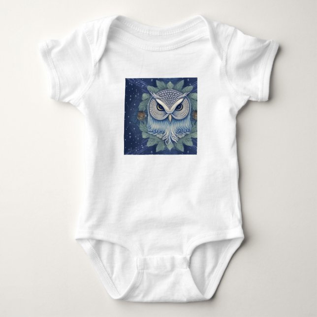 Mystical Fantasy Forest Uggla T Shirt (Framsida)