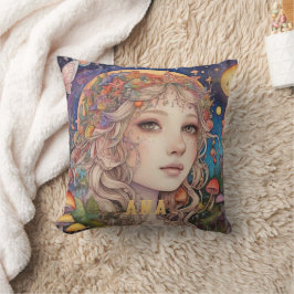 Mystical Fantasy Girl - Anpassningsbar Magic Kudde