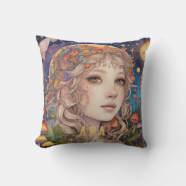 Mystical Fantasy Girl - Anpassningsbar Magic Kudde