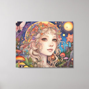 Mystical Fantasy Girl - Magic Canvastryck