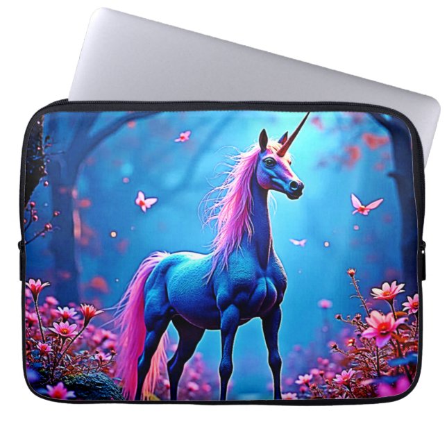 Mystical Fantasy Unicorn Art Laptop Fodral (Framsidan)