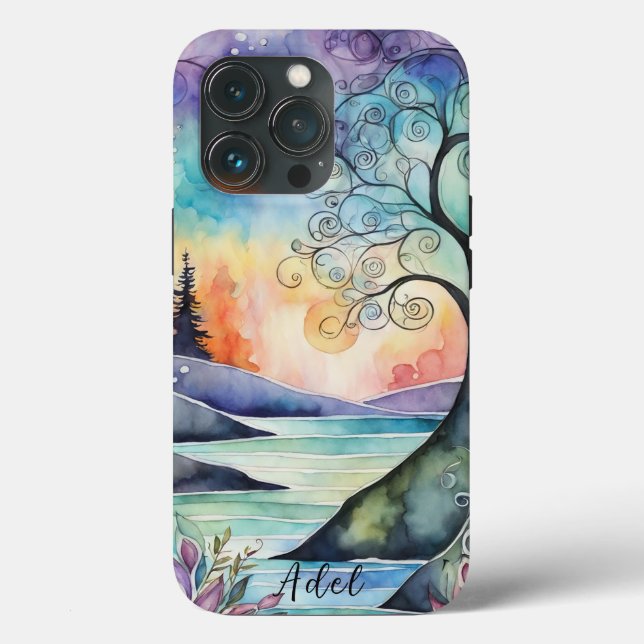 Mystical Fantasy Watercolor Personlig Namn (Baksida )