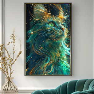 Mystical Feline Poster