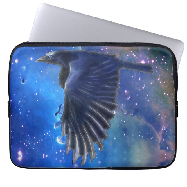 Mystical Flies RAven & Rymden Laptop sleeve (Framsidan)