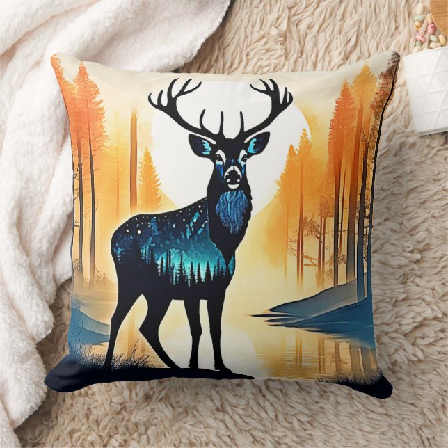 Mystical Forest Deer Kudde (Filt)