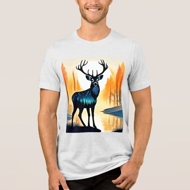 Mystical Forest Hjort T Shirt (Framsida)