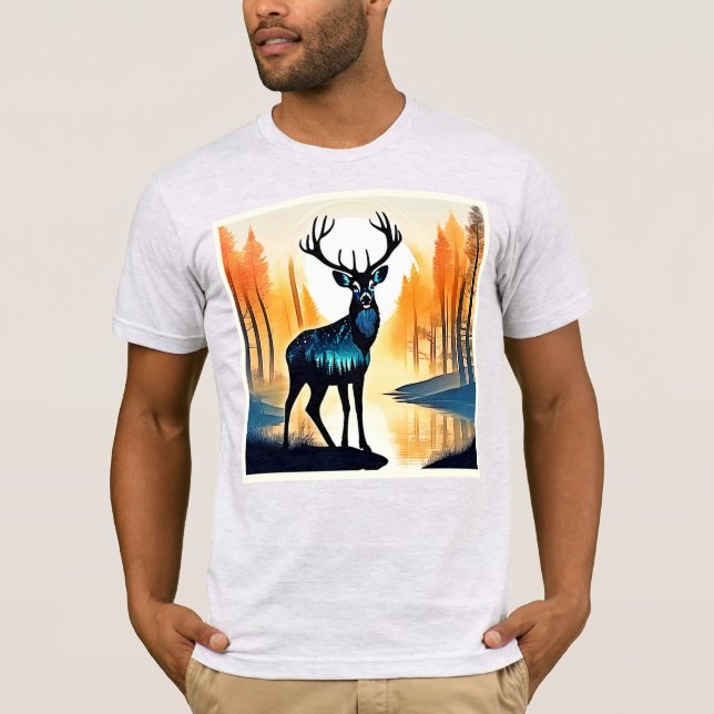 Mystical Forest Hjort T Shirt (Framsida)