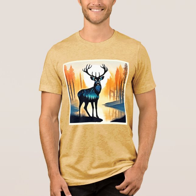 Mystical Forest Hjort T Shirt (Framsida)