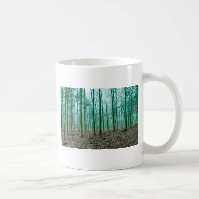 Mystical Forest i dimman i Grönt Kaffemugg (Höger)