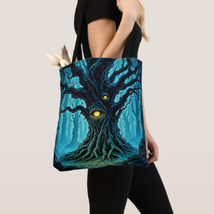 Mystical Forest Öga Träd Art Tygkasse