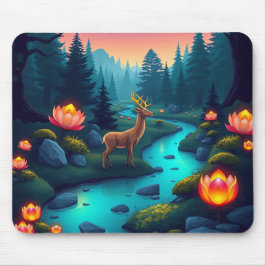 Mystical Forest Stream Mouse Pad Musmatta