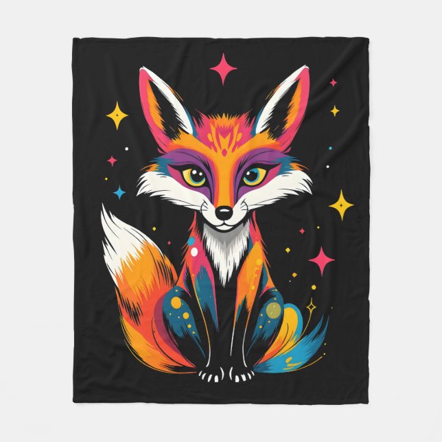 Mystical Fox Fleecefilt (Framsidan)