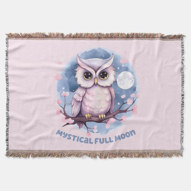 Mystical Full Moon - Pastel Lila Night Himmel - Ug Filt (Framsidan)
