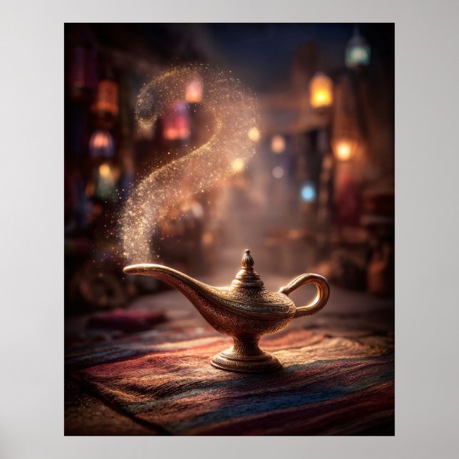 Mystical Genie Lamp Poster (Framsidan)