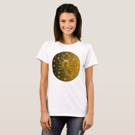 Mystical Golden Zodiac Scorpio T Shirt