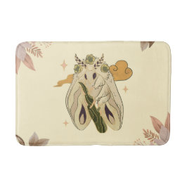 Mystical Graphic Artwork, Beige Fae Moth Badrumsmatta