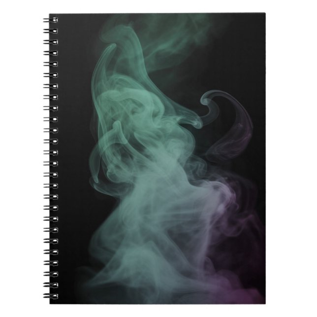 Mystical Green Smoke Abstract Art Notebook Anteckningsbok (Framsidan)