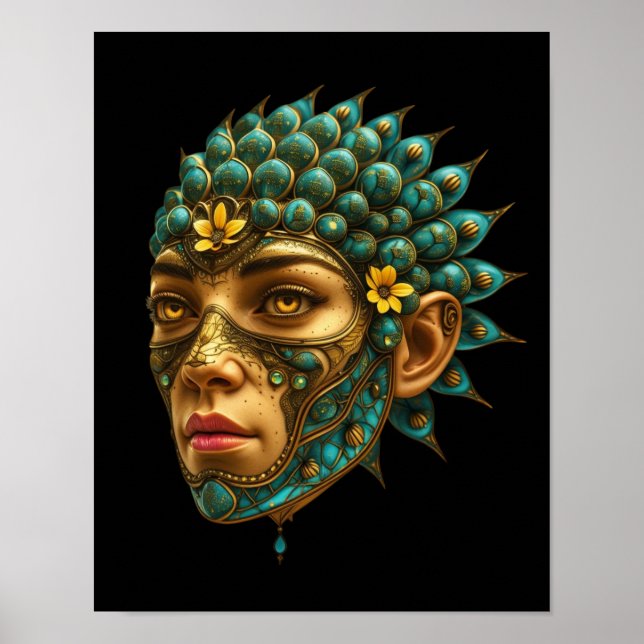 Mystical Guardian Vision - Fantasy Graphic Art Poster (Framsidan)