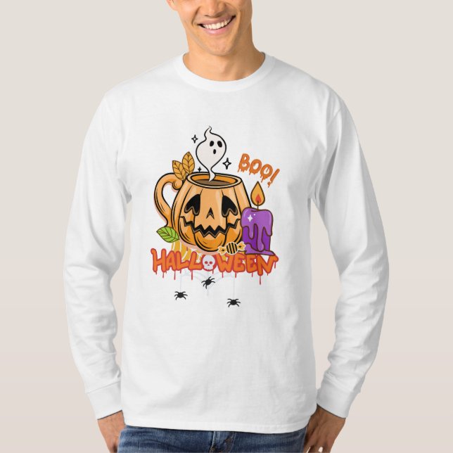 Mystical Halloween Spirit T-Shirt Design (Framsida)