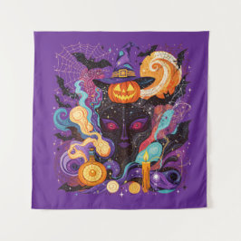Mystical Halloween Witch and Pumpkin