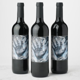 Mystical Hand Vin-etikett Vinflaska Etikett