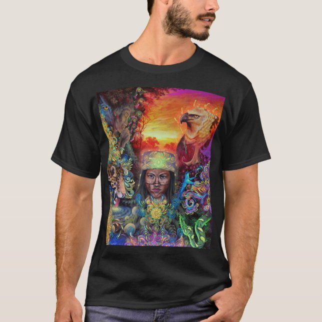 Mystical Healer Ayahuasca Vision T-Shirt (Framsida)