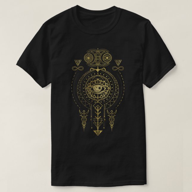Mystical Helig Geometry Ornament T Shirt (Design framsida)