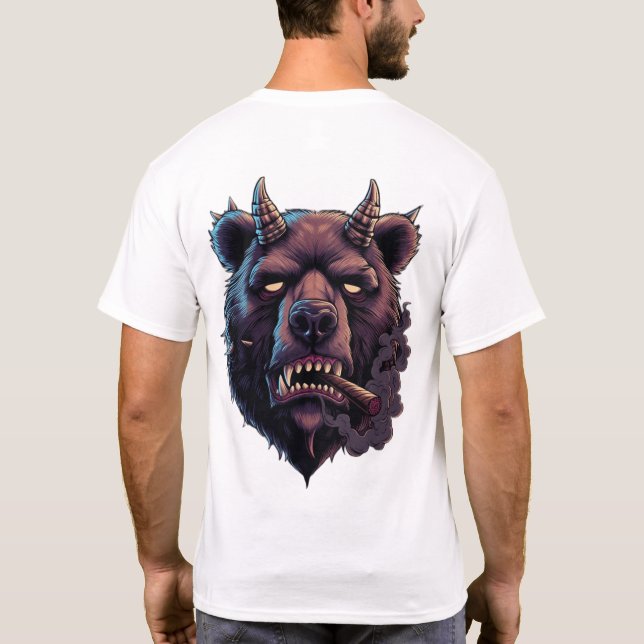 Mystical Horned Bear T Shirt (Baksida)
