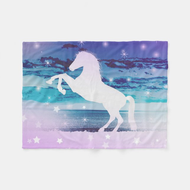 Mystical Horse Fleecefilt (Framsidan (Horisontell))