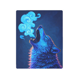 Mystical Howling Wolf Metal Print