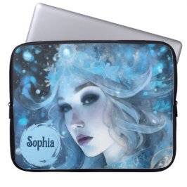 Mystical Ice Queen - Fantasy Winter Goddess Art Laptop Fodral