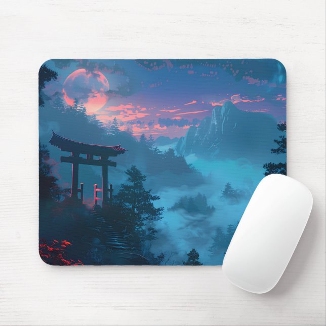Mystical Japanese Torii Gate Mouse Pad Musmatta (Med mus)