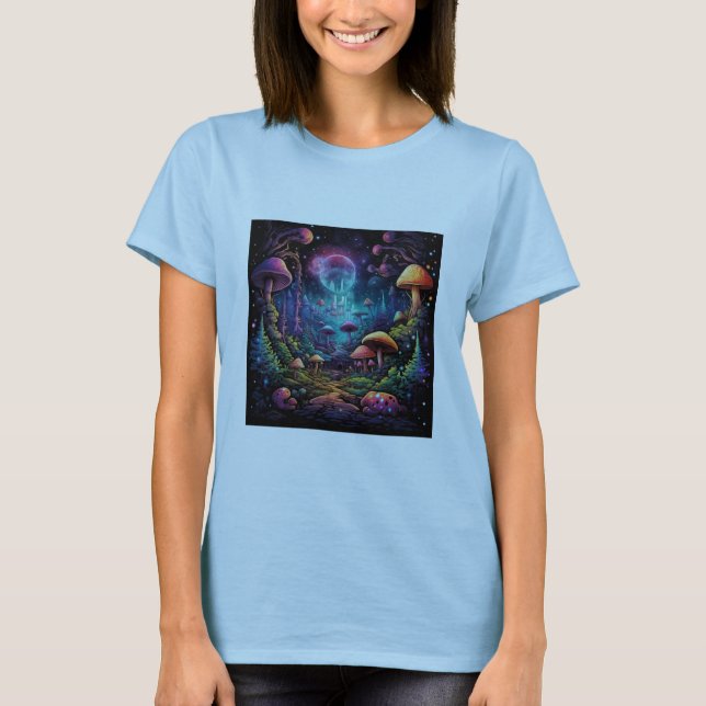 Mystical Jellyfish Glow T Shirt (Framsida)