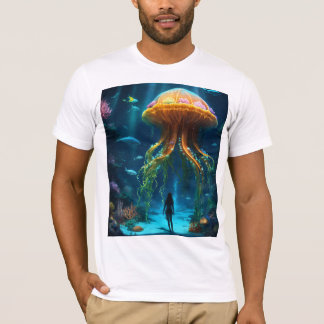 Mystical Jellyfish Ocean-Thned T-Shirt