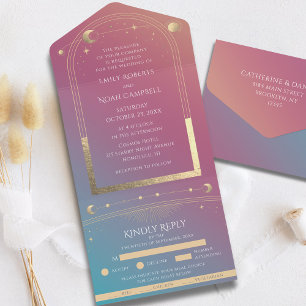 Mystical Jewel Guld Celestial Sol Måne Stars