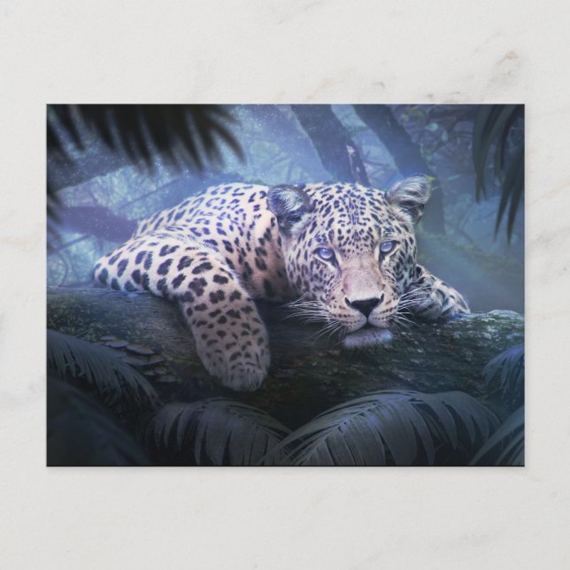 Mystical Jungle Leopard Vykort (Framsida)