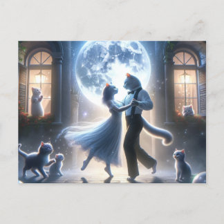 Mystical Kattunge Dancing Vykort