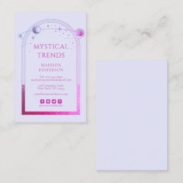Mystical Lavender Rosa Sol Måne astronomiutrymme Visitkort